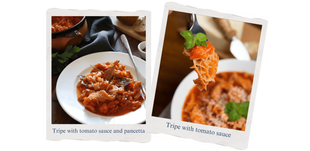 eat tripe in trieste made with tomato sauce and all the other local food to eat