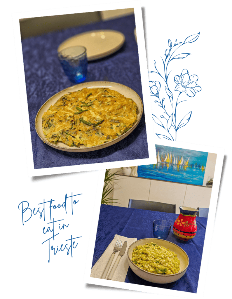 local food is wild asparagus. the best way to eat wild asparagus is in scrambled eggs or risotto